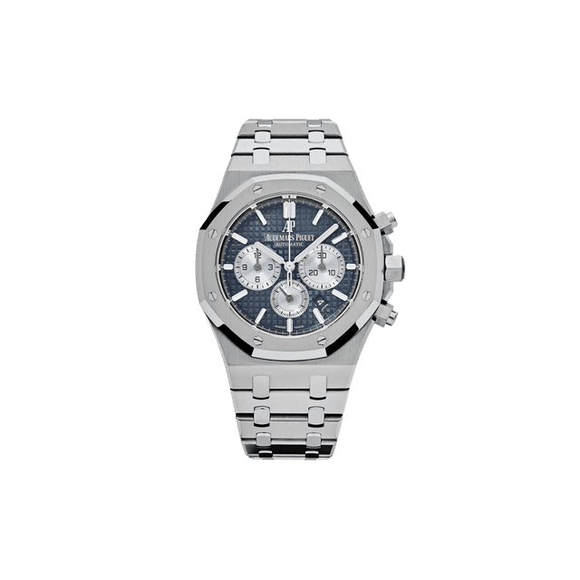 Royal Oak Chronograph 41mm, Steel, Blue/Silver dial, Bracelet