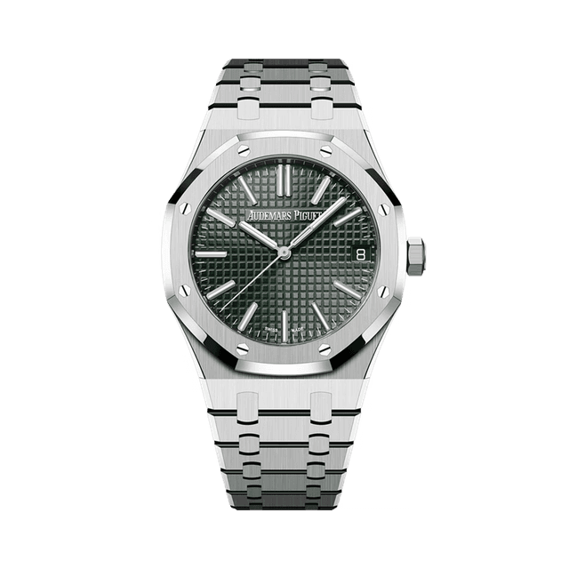 Royal Oak 41mm, Steel, Green dial, Bracelet