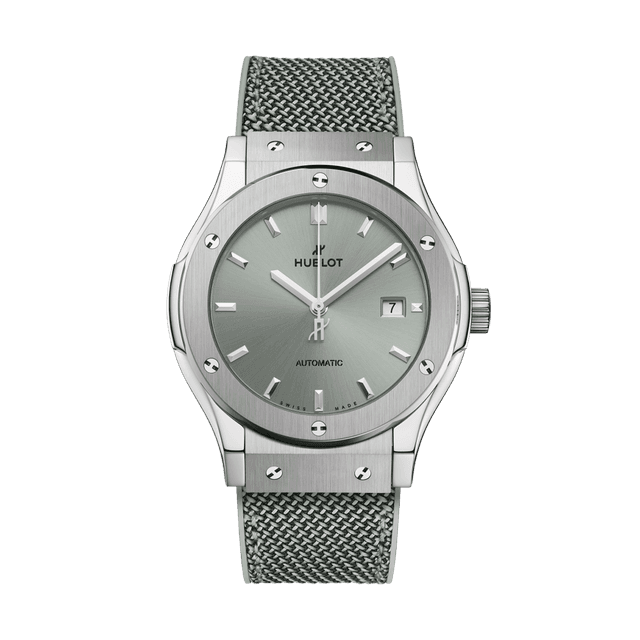 Classic Fusion Titanium , 42mm, Sage Green dial, Lined Rubber Strap