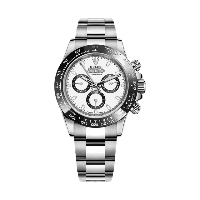 Daytona Steel, White dial, Ceramic bezel
