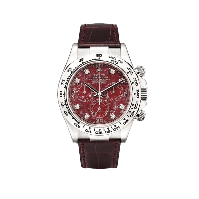 Daytona WG, Grossular 8rd dial, Maroon Leather Strap
