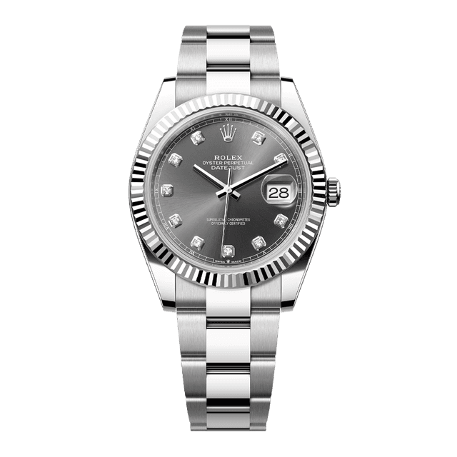 Datejust II 41mm, st/wg, Rhodium 10rd dial, Oyster Bracelet