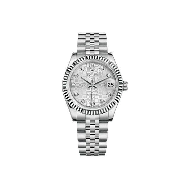 Datejust 31mm, st/wg, Silver Jub 10rd dial, Jubilee Bracelet
