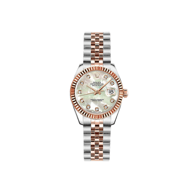 Datejust 26mm, st/rg, White MOP 10rd dial, Jubilee Bracelet