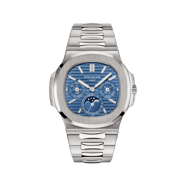 Nautilus Perpetual, WG, Blue dial, Bracelet