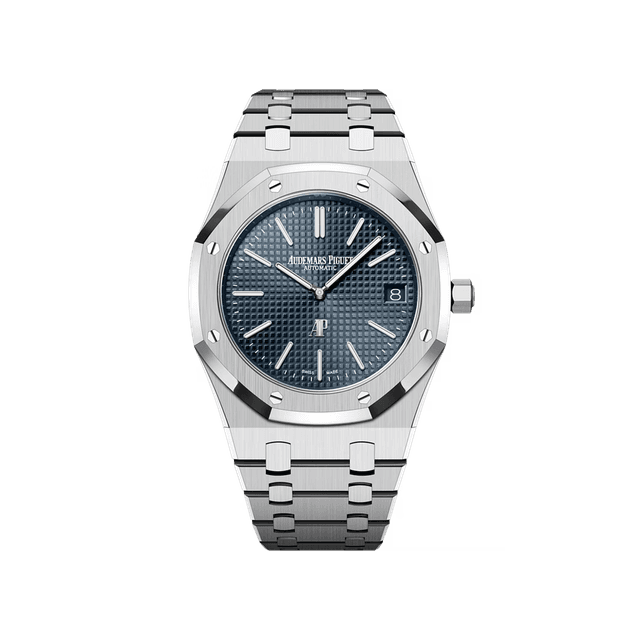 Royal Oak 39mm 50th Anniversary, Steel, Blue dial, Bracelet