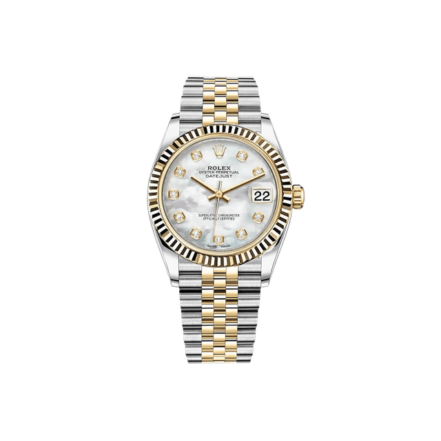 Datejust 31mm, st/yg, White MOP 10rd dial, Jubilee Bracelet