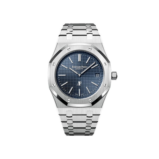 Royal Oak 39mm, Steel, Blue dial, Bracelet