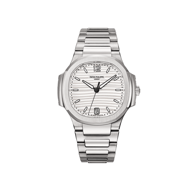 Nautilus Steel, 35.2mm, Silver Tab Dial, Bracelet