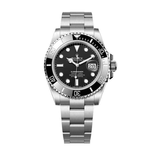 Jam tangan Rolex Submariner Date pria, steel, dial hitam ref. 126610LN-0001