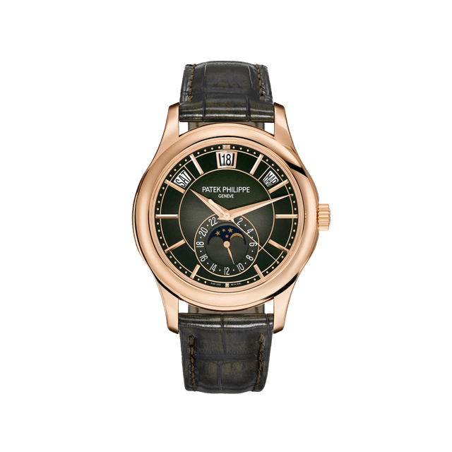 Complications Annual Calendar, RG, Olive Green dial, Black Green Leather Strap
