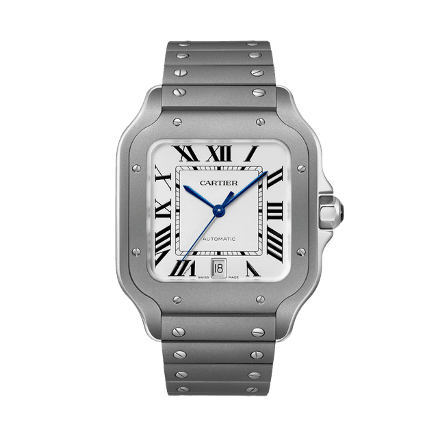 Santos de Cartier Large Model 39.8mm, Titanium, Silver dial, Bracelet