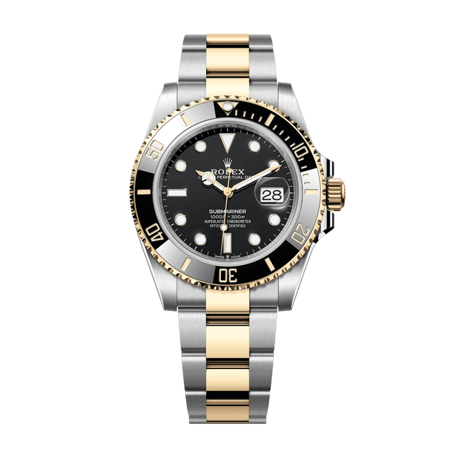 Submariner date st/yg, Black dial