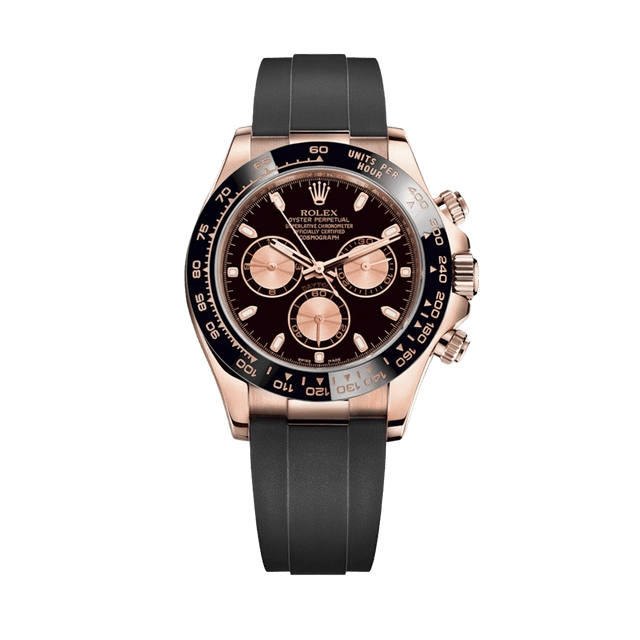 Daytona RG, Black/Pink dial, Oysterflex