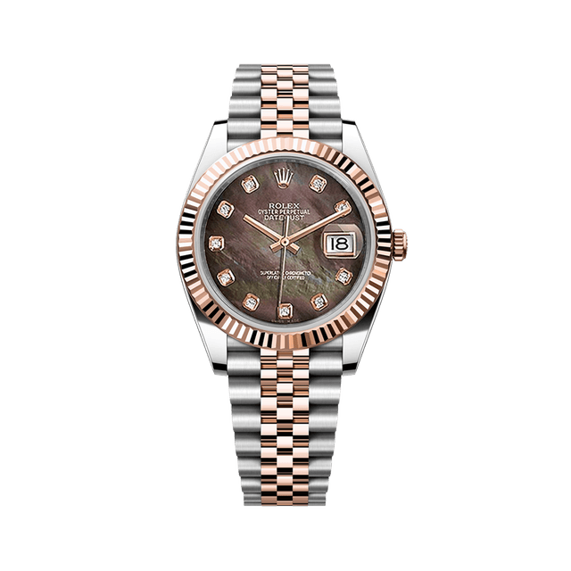 Datejust 36mm, st/rg, Black MOP 10rd dial, Jubilee Bracelet