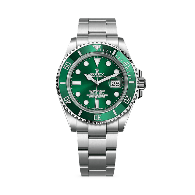 Jam tangan Rolex Submariner Date Hulk pria, steel ref. 116610LV-0002