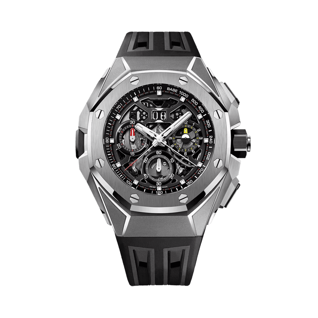 Royal Oak Concept Split Second Chronograph, GMT Large Date, Titanium, 43mm, Rubber Strap