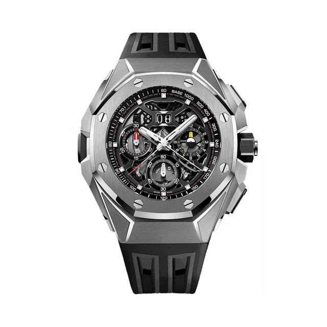 Royal Oak Concept Split Second Chronograph, GMT Large Date, Titanium, 43mm, Rubber Strap