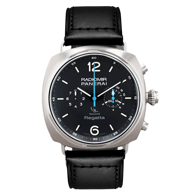 RADIOMIR 47 REGATTA 1/8 SPLIT TITANIUM LEATHER BLACK