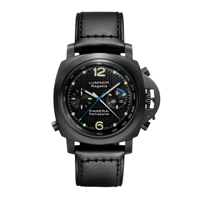 LUMINOR 44 REGATTA 09 RATTRAPANTE AUTO PVD LEATHER BLACK