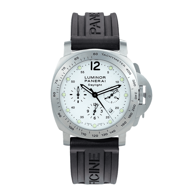 LUMINOR 44 DAYLIGHT STEEL AUTOMATIC CRONO LEATHER BROWN