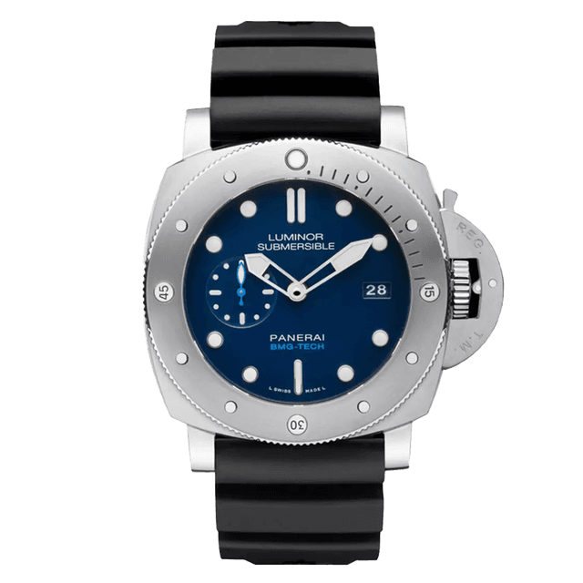 LUMINOR 1950 47 SUBMERSIBLE P9010 BMG RUBBER BLUE V0749/1000
