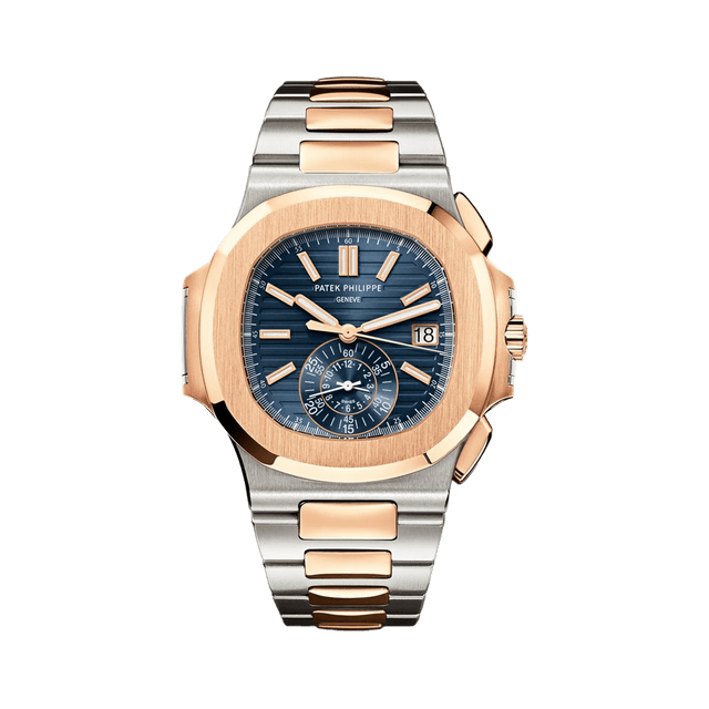 Nautilus Chrono, Steel/RG, Blue dial, Bracelet