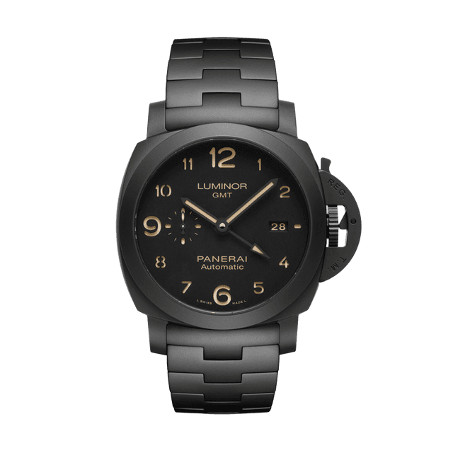 LUMINOR 44 1950 GMT P9001 STEEL ALL BLACK