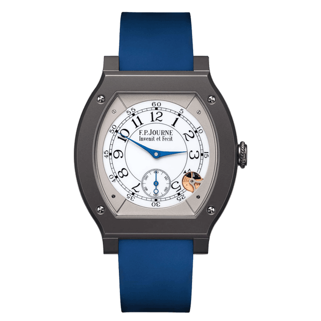 Elegante Cal 1210 48mm, Titalyt, White Dial, Blue Rubber