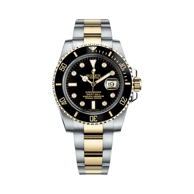 Submariner date st/yg, Black 8rd dial