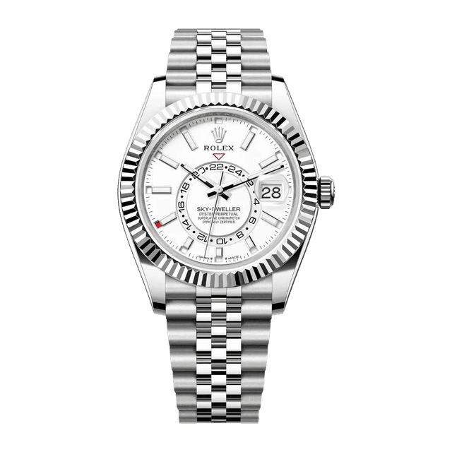 Sky Dweller Steel/WG MK2, White dial, Jubilee Bracelet