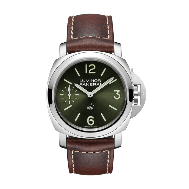LUMINOR 44 BASE LOGO MECHANICAL STEEL LEATHER BROWN AB0537/1500