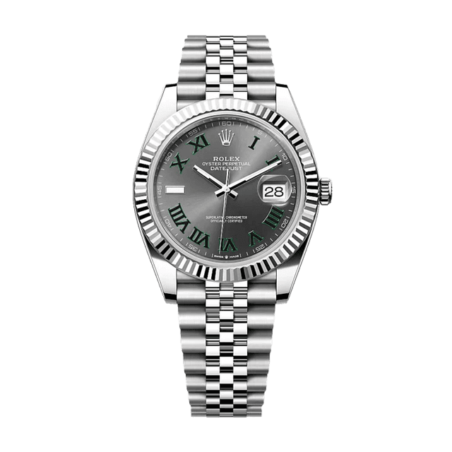 Datejust II 41mm, st/wg, Wimbledon dial, Jubilee Bracelet