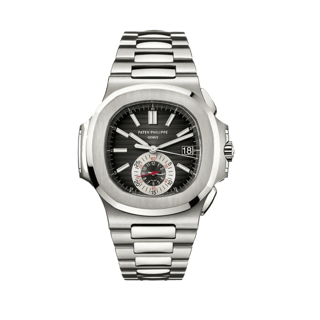 Nautilus Chrono, Steel, Black dial, Bracelet