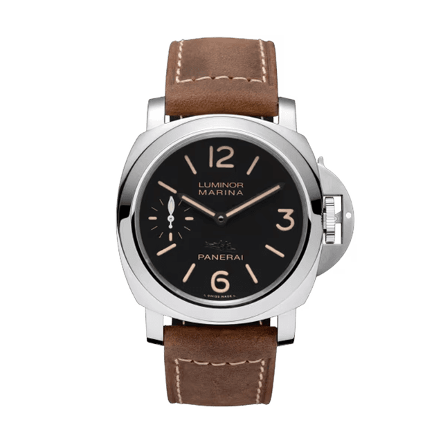 LUMINOR 44 MARINA BEVERLY HILLS, STEEL LEATHER BROWN
