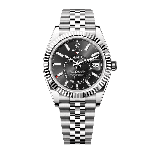 Sky Dweller Steel/WG MK2, Black dial, Jubilee Bracelet