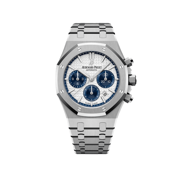 Royal Oak Chronograph 38mm, Steel, Silver/Blue dial, Bracelet