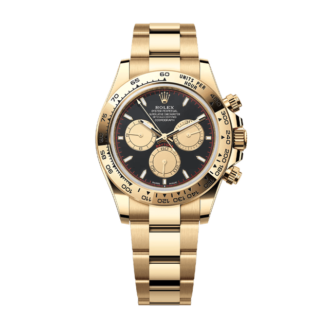 Daytona YG, Black/champ dial, Bracelet