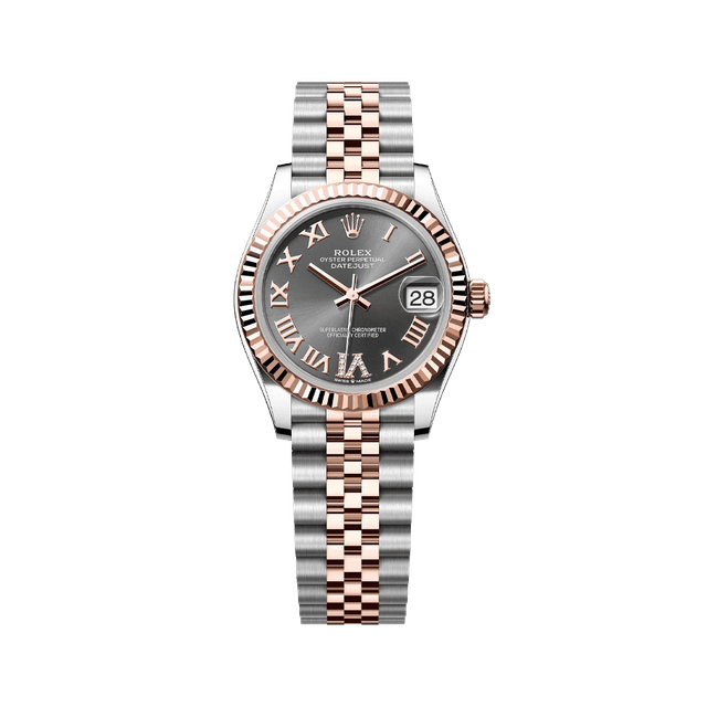 Datejust 31mm, st/rg, Rhodium VI diam dial, Jubilee Bracelet