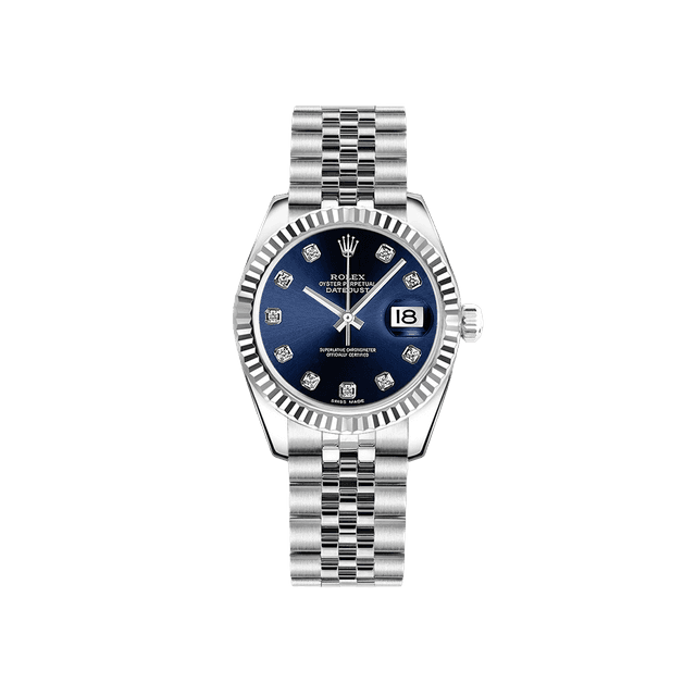 Datejust 31mm, st/wg, Blue 10rd dial, Jubilee Bracelet