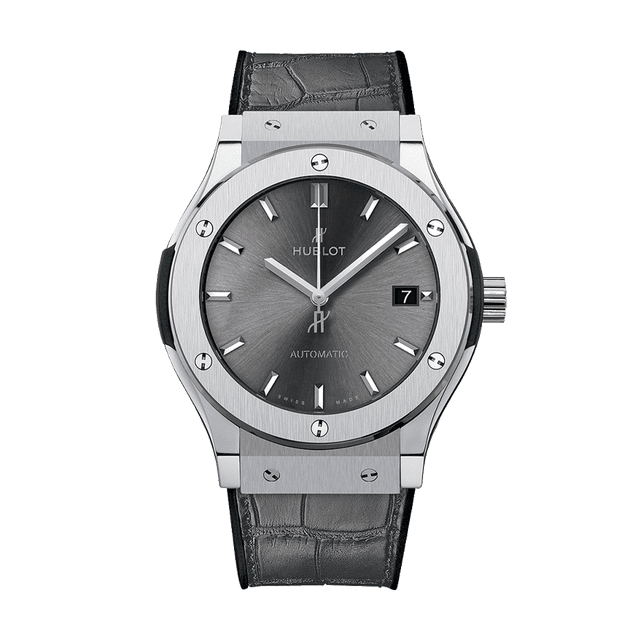 Classic Fusion Titanium , 45mm, Grey dial, Grey Rubber Strap