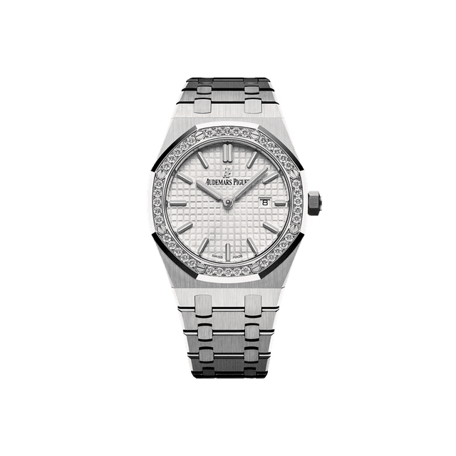 Royal Oak Lady Quartz 33mm, Steel, Silver dial, Diamond Bezel, Bracelet