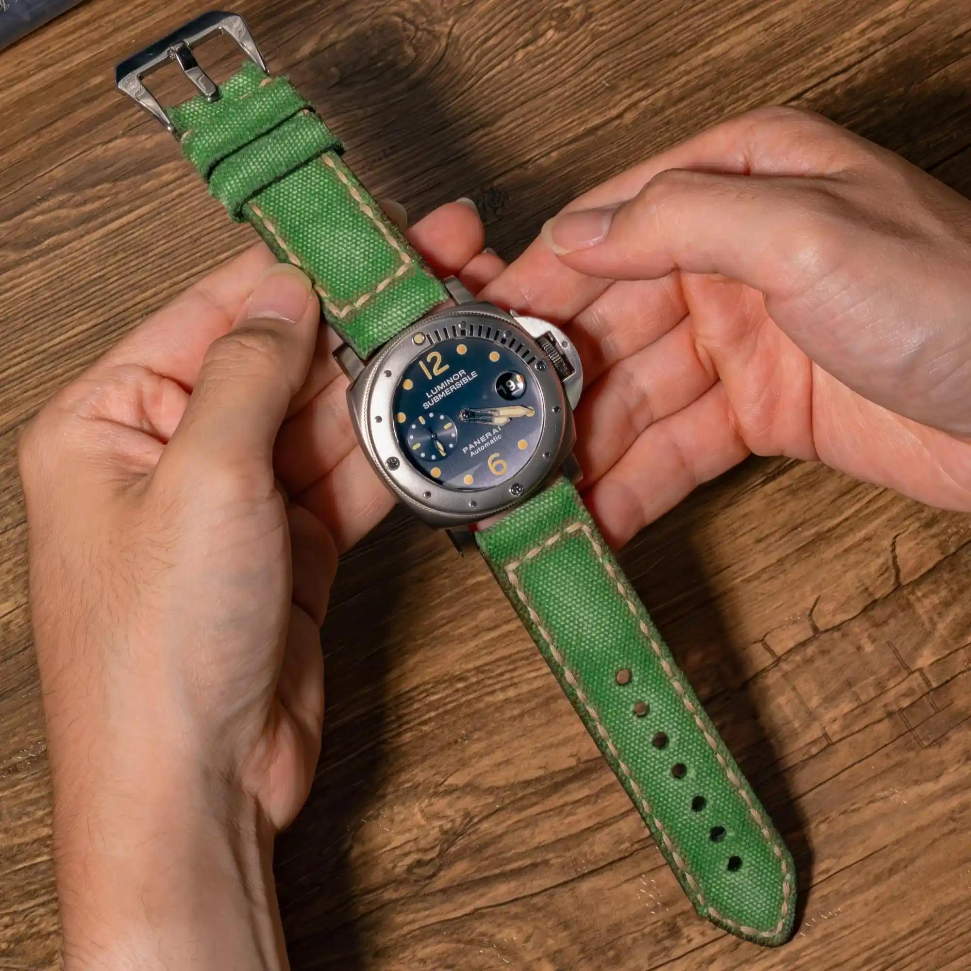 Canvas Lime Green No. 4 – Canvas Watch Strap