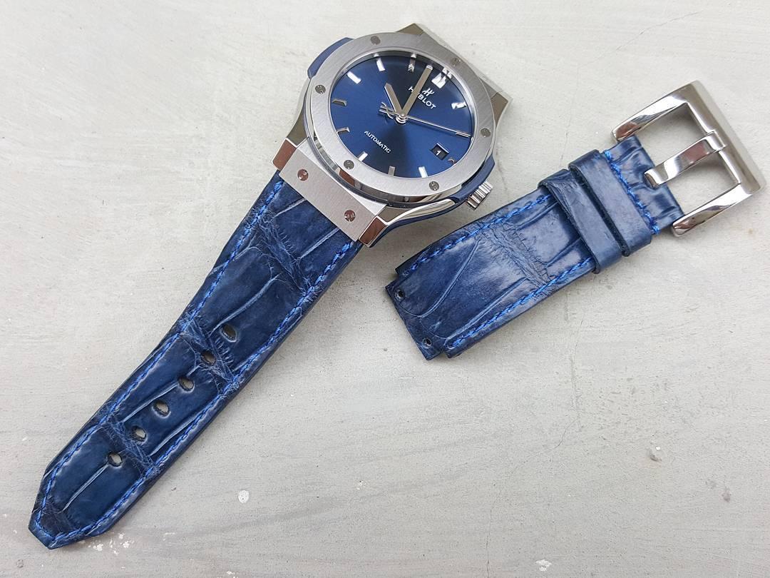Hublot Crocodile Strap – Royal Blue Croco