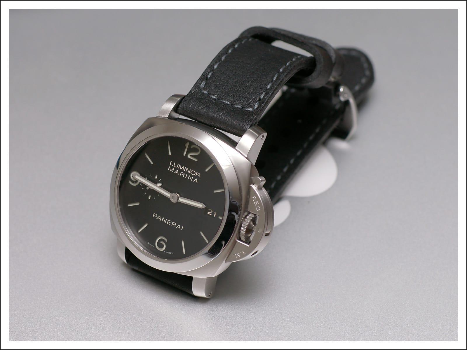317 Grey Stitch – Leather Watch Strap