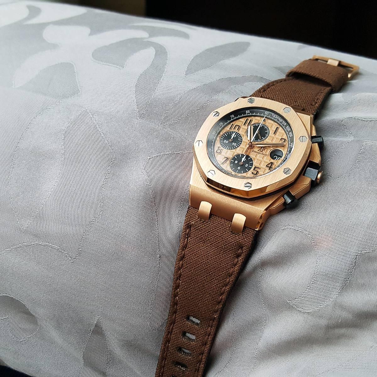 Japanese Canvas Coffee Brown – Canvas Watch Strap