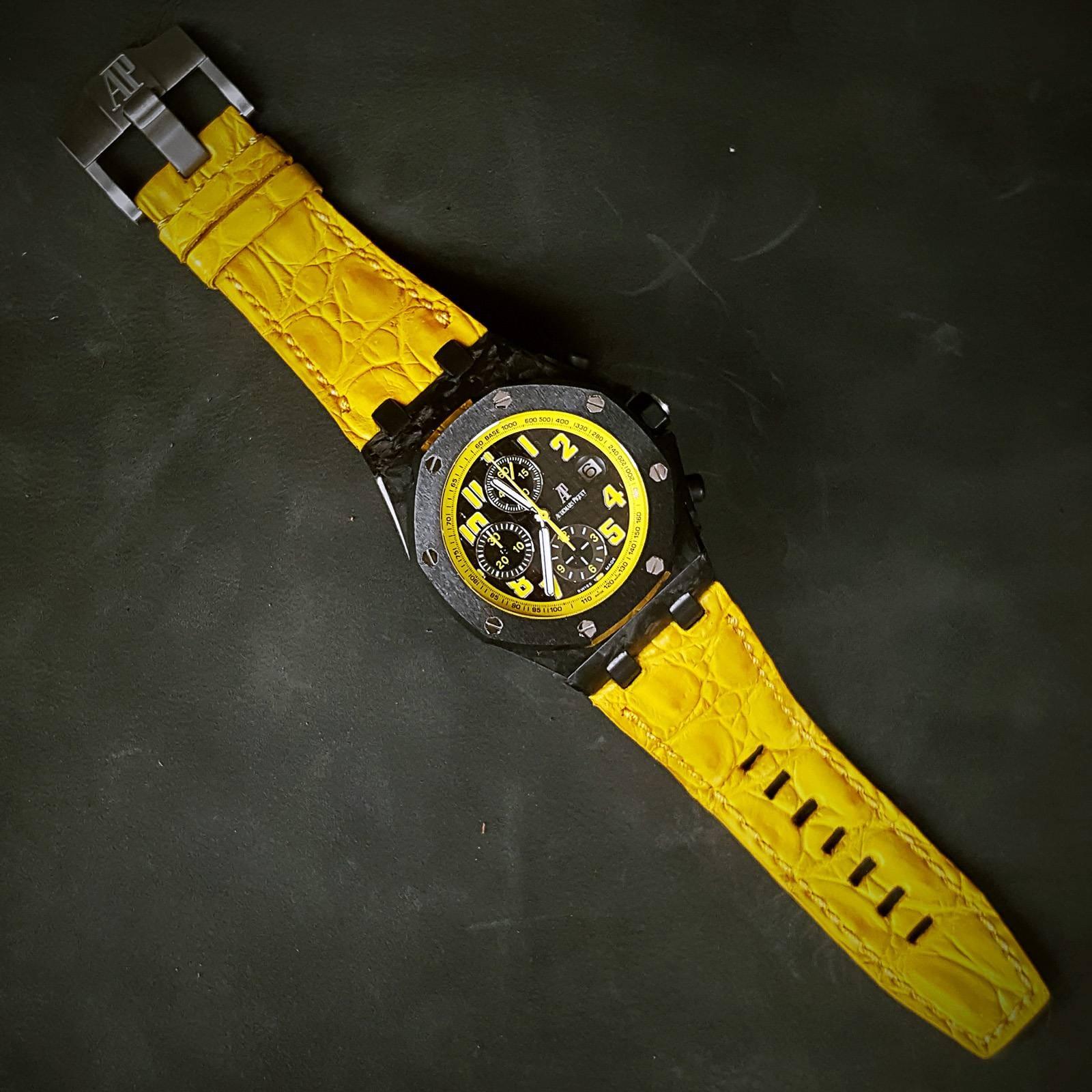 AP Crocodile Strap – Yellow Croco
