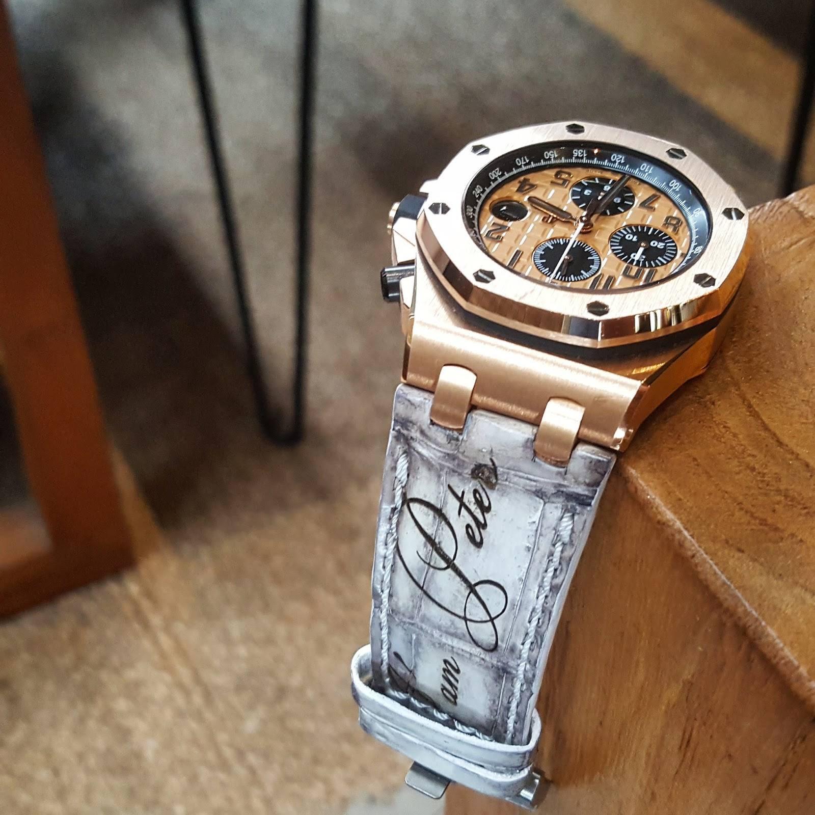 Ivory Croco with Scritto – Crocodile Watch Strap