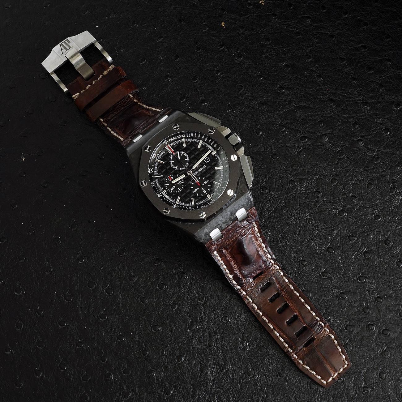 Tobacco Hornback Croco – Crocodile Watch Strap
