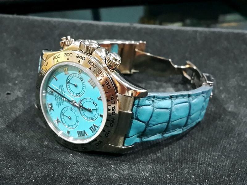 Ice Blue Croco – Crocodile Watch Strap